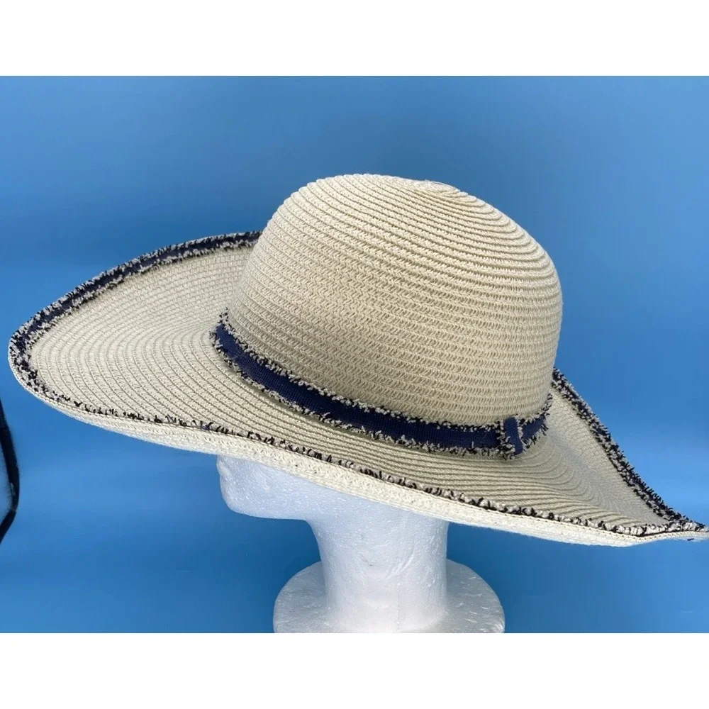 Women Wide Brim Straw Sun Hat Floppy Beach Vacation Travel Summer Packable Cap